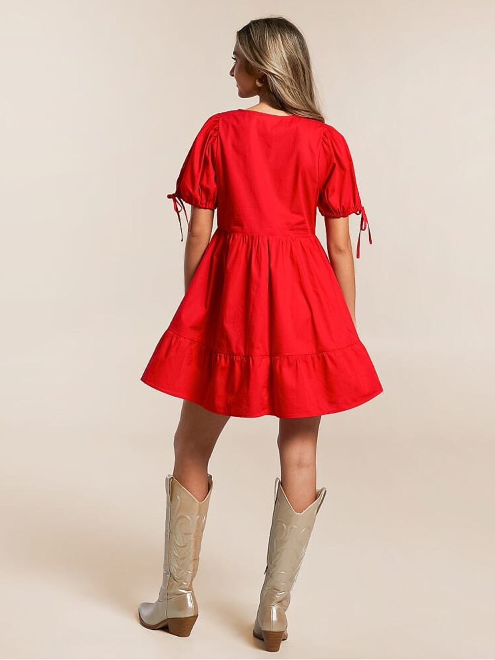 Willow & Root Front Tie Bubble Dress - Picture 10 of 11